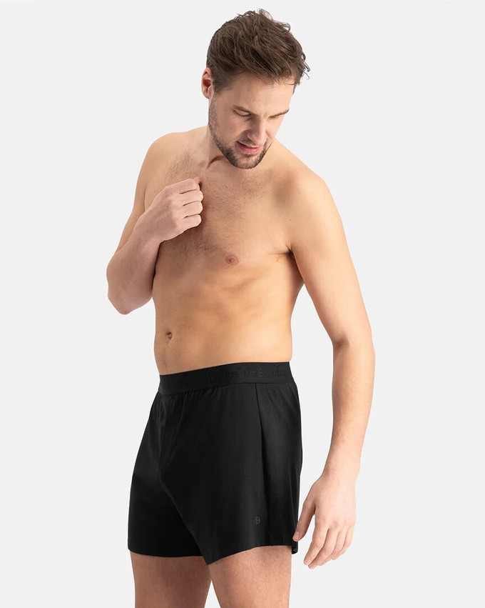 Bamboo Basics wijde bamboe boxershorts Kay 2-pack - zwart from Lotika