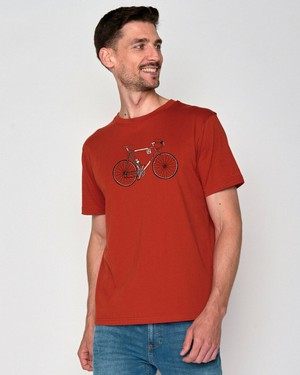 Greenbomb T-shirt heren bike - clay red from Lotika