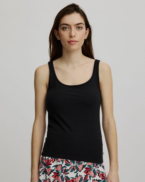 Tranquillo dames hemd Tencel - zwart from Lotika