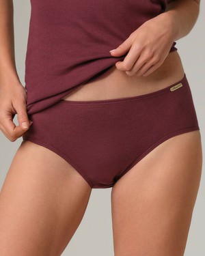 Comazo dames slip 100% katoen – burgundy from Lotika