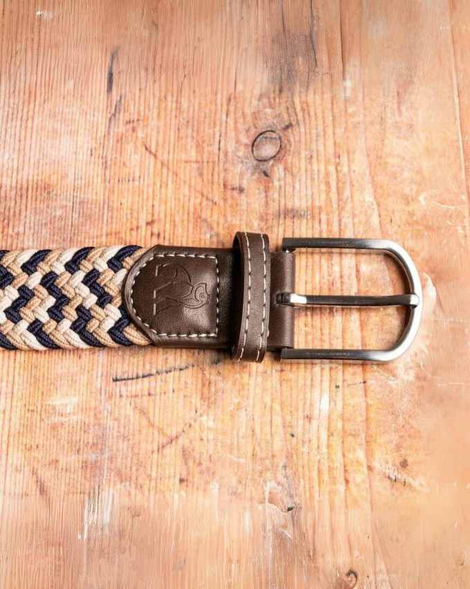 Swole Panda - elastische riem zig zag - beige navy from Lotika