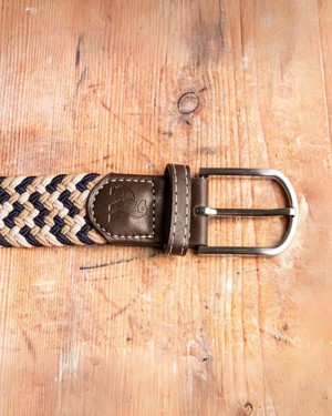 Swole Panda - elastische riem zig zag - beige navy from Lotika