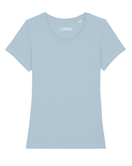 Yara T-shirt dames biologisch katoen - sky blue from Lotika