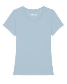 Yara T-shirt dames biologisch katoen - sky blue via Lotika