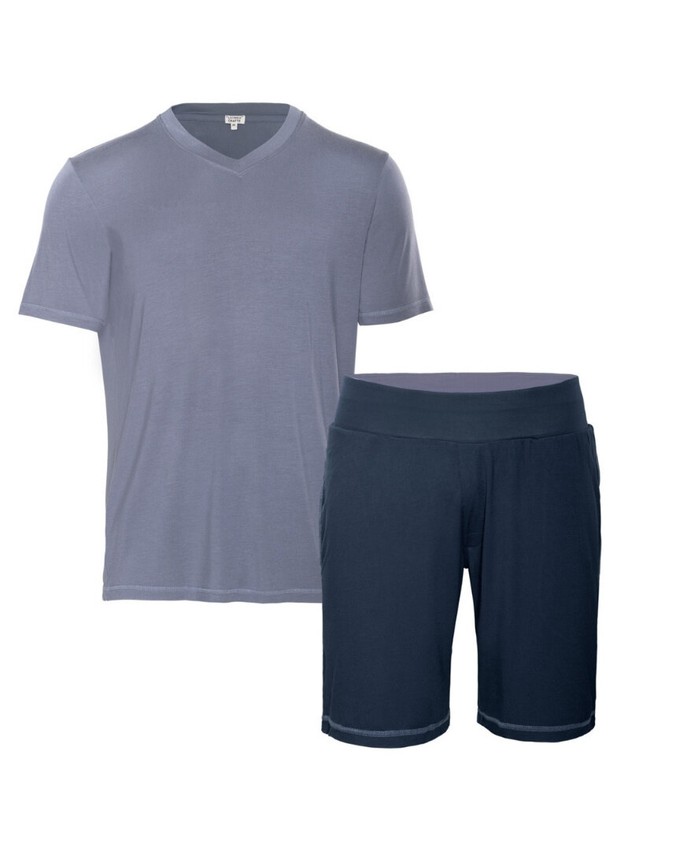 Living Crafts heren pyjamaset Alessandro – night blue from Lotika