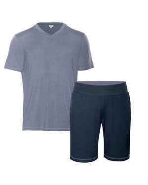 Living Crafts heren pyjamaset Alessandro – night blue from Lotika