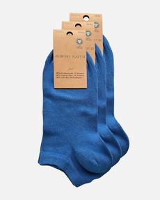 Albero Natur sneakersokken bio-katoen 3 paar - blauw via Lotika