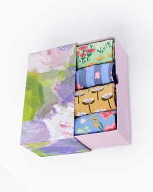 Thought damessokken giftbox met bloemen from Lotika