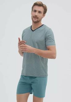 Living crafts heren pyjama set katoen Carl - reef waters via Lotika