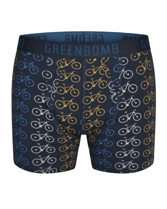 Greenbomb boxershort bike rows - navy from Lotika