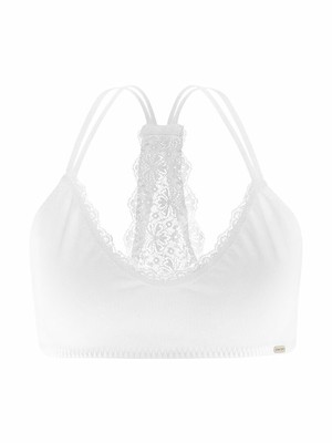 Living Crafts bustier bh katoen Eva - wit from Lotika