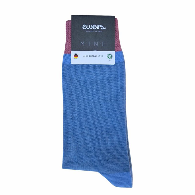 Ewers katoenen sokken dames brede strepen - midden blauw from Lotika