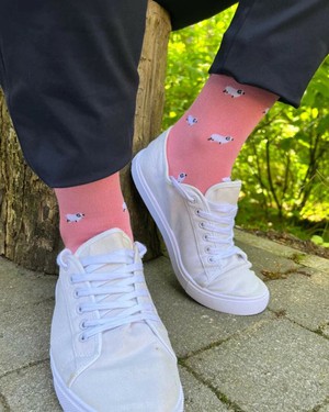 Swole Panda bamboe sokken schapen - roze from Lotika