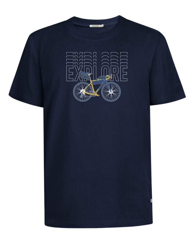 Greenbomb T-shirt heren bike gravel - navy from Lotika