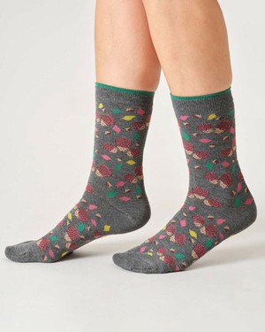 Thought bamboe damessokken giftbox egels - grey marl from Lotika