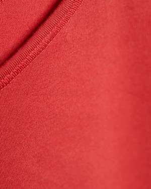 Comazo topje spaghettibandjes katoen - cranberry rood from Lotika