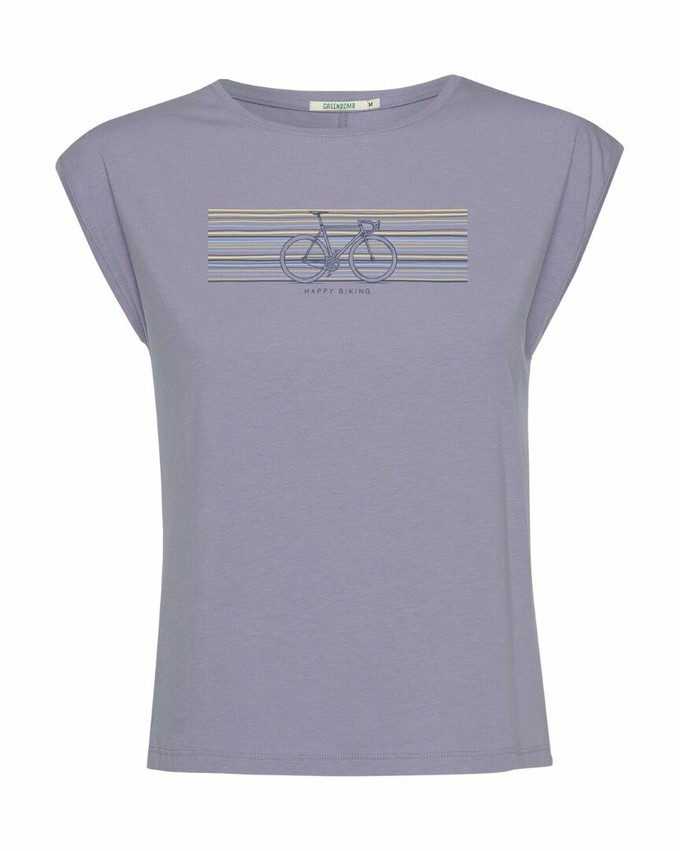 Greenbomb T-shirt dames fiets - lila from Lotika
