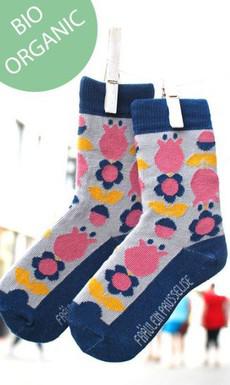 Bio-katoenen sokken met tulp van Lotika