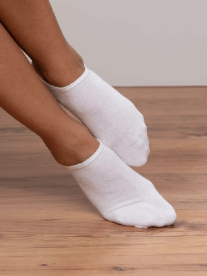 Enkelsokken dames katoen Abby 2-pack - lichtblauw - wit maat 35-38 from Lotika