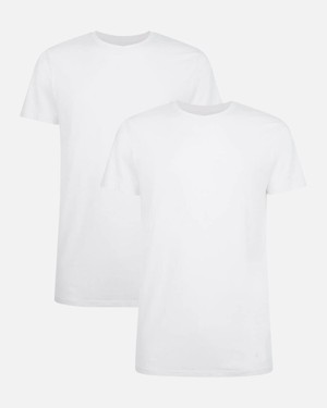 Bamboe T-Shirts ronde hals Ruben 2-pack – wit from Lotika