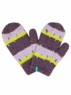 Gebreide wollen wanten met patroon - plum via Lotika