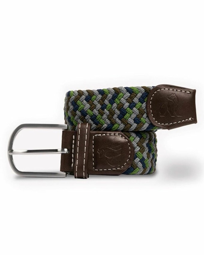 Swole Panda - elastische riem zig zag - army navy from Lotika