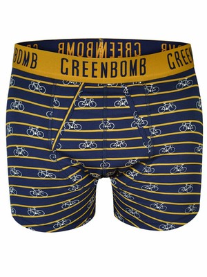 Greenbomb boxershort little bike stripes - navy XL from Lotika