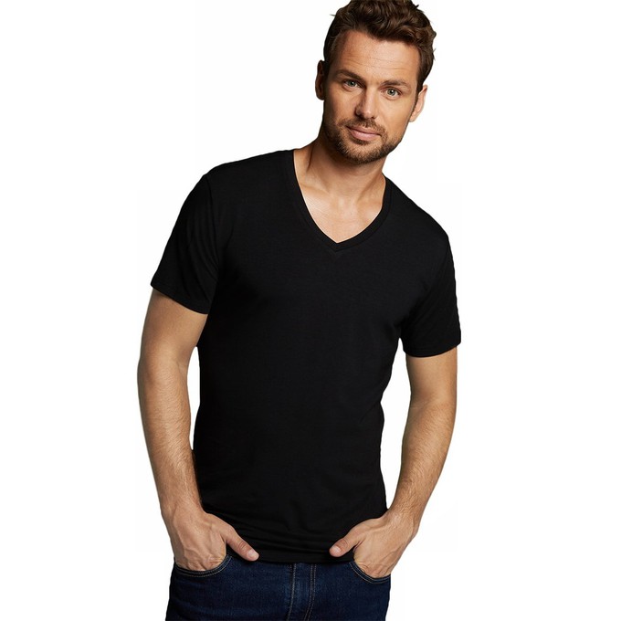 Bamboe T-Shirt v-hals Velo 2-pack – zwart from Lotika