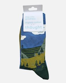 Heren sokken bio-Katoenen camping - mid blue via Lotika