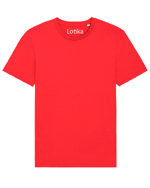 Daan T-shirt biologisch katoen go red - rood from Lotika