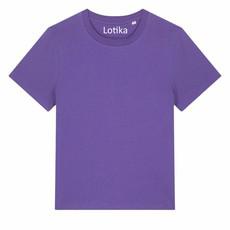 Saar T-shirt dames biologisch katoen - paars via Lotika