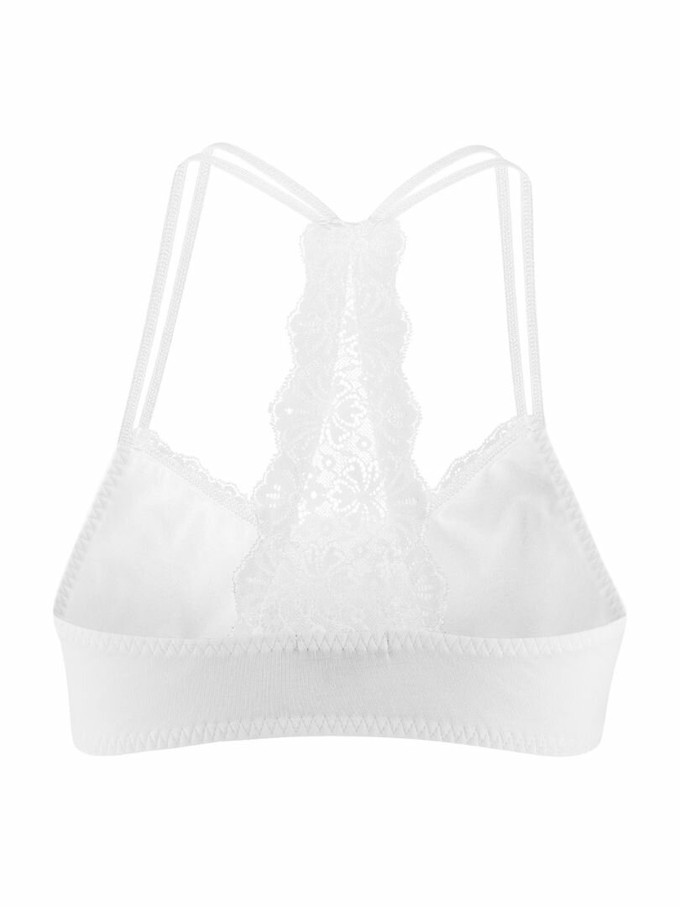 Living Crafts bustier bh katoen Eva - wit from Lotika