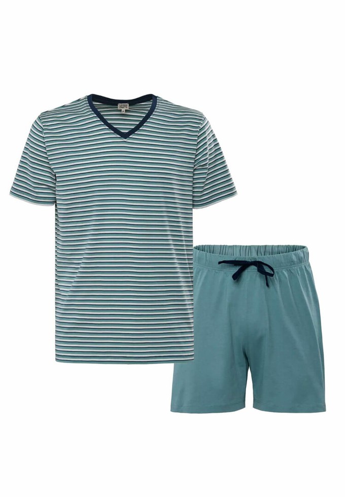Living crafts heren pyjama set katoen Carl - reef waters from Lotika