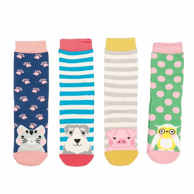 Meisjes sokken cadeaudoos  dieren animal 2-3 jaar from Lotika