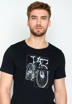 Greenbomb - T-shirt bike cut - black - from Lotika