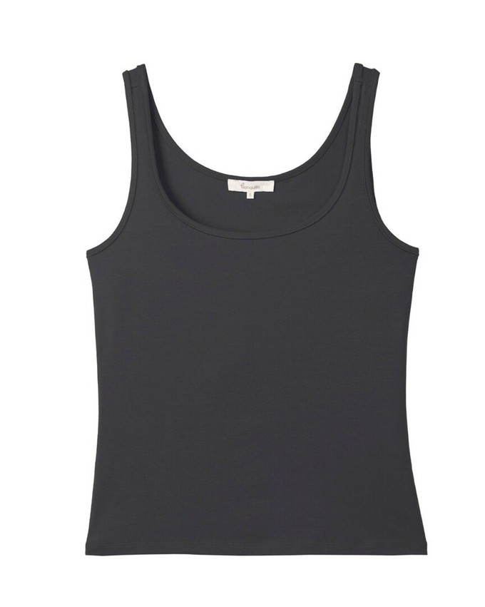 Tranquillo dames hemd Tencel - zwart from Lotika