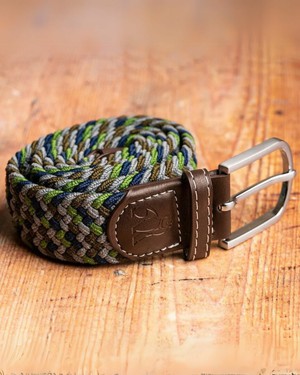 Swole Panda - elastische riem zig zag - army navy from Lotika