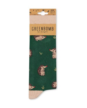 Greenbomb sokken egels - groen from Lotika
