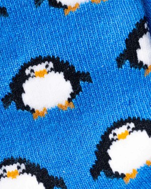 Bamboe kindersokken pinguins - blauw from Lotika