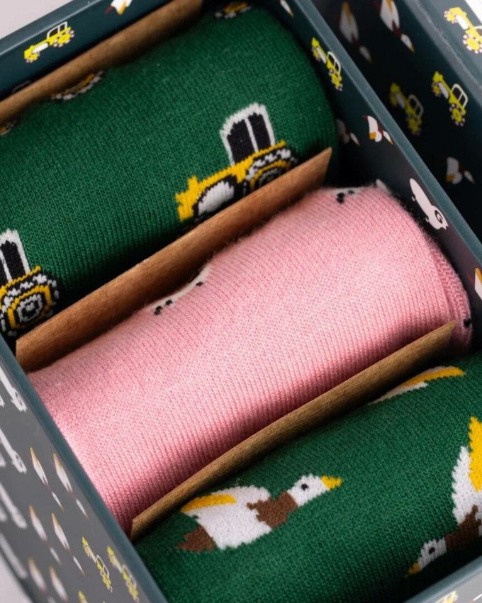 Swole Panda - heren sokken giftbox - boerderij from Lotika