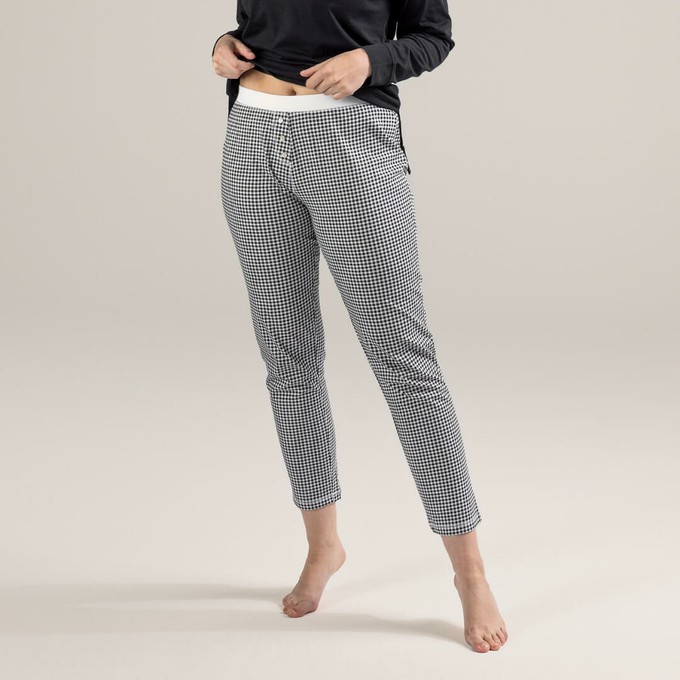 Living Crafts pyjamabroek dames katoen Carol - zwart / wit from Lotika