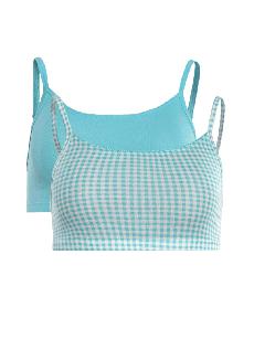 Living Crafts bustier bio katoen 2-pack - lagoon van Lotika
