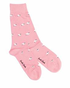 Swole Panda bamboe sokken schapen - roze via Lotika