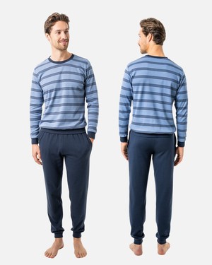 Living crafts heren pyjama set Alvar - ocean blue from Lotika