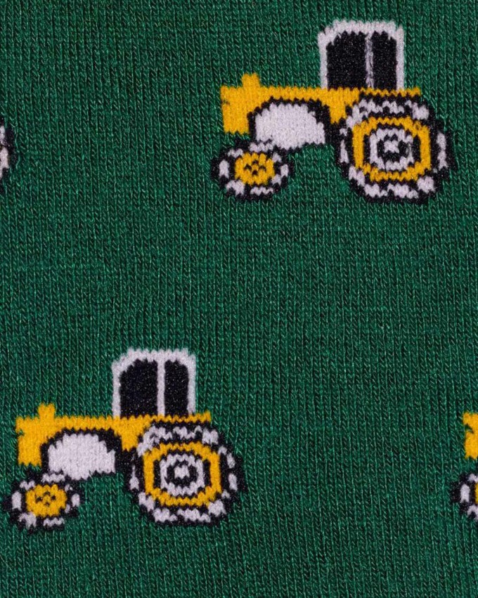 Swole Panda bamboe sokken heren tractors - groen from Lotika