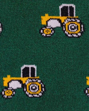 Swole Panda bamboe sokken heren tractors - groen from Lotika