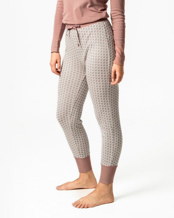 Living Crafts dames pyjamabroek Aveline – chalk dried rose from Lotika