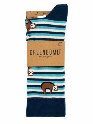 Greenbomb sokken luiaards gestreept from Lotika