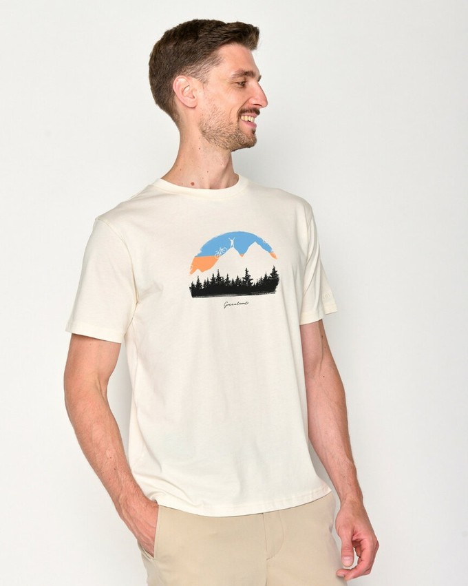 Greenbomb T-shirt heren nature forest - crème wit from Lotika