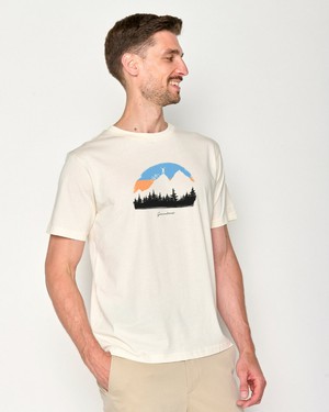 Greenbomb T-shirt heren nature forest - crème wit from Lotika